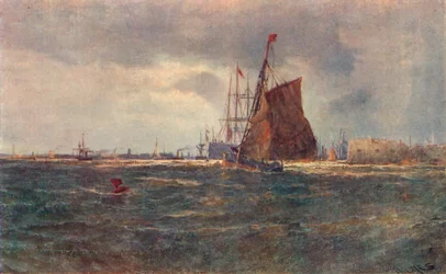 Ingång till Portsmouth Harbour, sent 1800-tal 1906