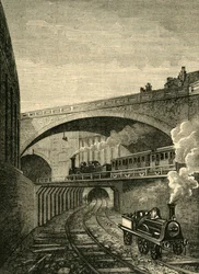 Ingång till Clerkenwell Tunnel från Farringdon Street, c1876.