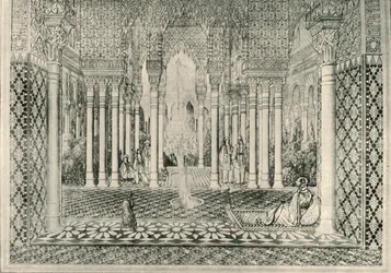 Ingången till Lions Court, 1800-talet, 1907.