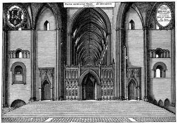 Entré till kören i gamla St Pauls Cathedral, City of London, 1892