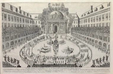 Ryttarbalett på innergården i Wiener Hofburg, 1667.