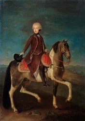 Ryttarporträtt av kejsarinnan Maria Theresia av Österrike 1717-1780, 1700-talet.