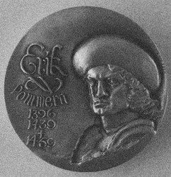 Erik av Pommern 1382-1459. Historisk medalj, 1978
