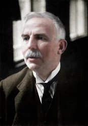 Ernest Rutherford 1871-1937, Nobelprisbelönt atomfysiker, c1908.