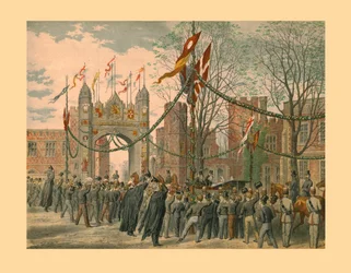 Eton School and the Boys Arch, 1863.