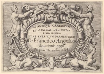 The Book of the Ancients of Cameorum and Gemma Delineated by Enea Vic..., publicerad ca. 1599-1622.