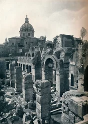 Utgrävningar av Julius Caesars Forum i Rom, c1932
