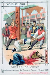 Avrättning av medlemmar av Tsong-Li-Yamen, Kina, boxarupproret, 13 augusti 1900