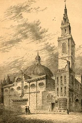 Exteriör av St. Stephens, Walbrook, 1700, 1897.
