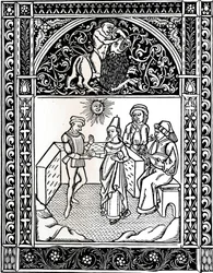 Fabel VIII: Kvinnan gift med en rånare. Aesops Fables, 1485, 1917