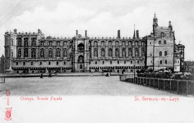Fasad av slottet St Germain-en-Laye, Frankrike