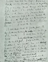 Faksimilsida av MS för Indian Summer of a Forsyte, av John Galsworthy, 1918, 1928.