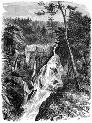 Falls of Sainte Anne, nedanför Quebec, 1800-talet