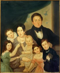 Familjeporträtt av Johann von Liebieg