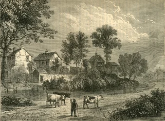 Gård i Regents Park, 1750, c1876.