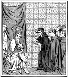Stipendiater vid universitetet i Paris som förföljer kejsaren Karl IV 1316-1378 1377 1849