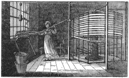 Kvinnlig sidenarbetare, Spitalfields, London, 1833