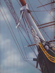 Galjonshuvud av den berömda Cutty Sark-figuren av Nanny the Witch, 1936