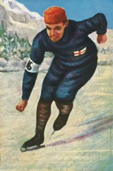 Finske skridskoåkaren Clas Thunberg, 1928.