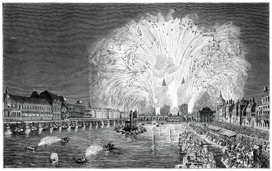 Fyrverkerier på bron, Paris, 1754, 1885