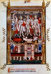 Flagellering av St Denis, St Rustic och St Eleutherius, 1317