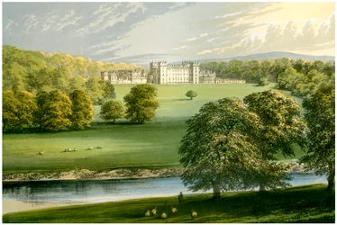Floors Castle, Roxburghshire, Skottland, hertig av Roxburghe, c1880