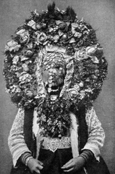 Blommask av en bulgarisk brud, 1922