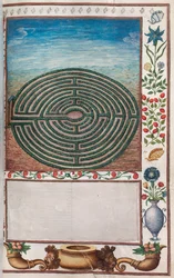 Florilegium: sida 15 i en labyrintträdgård, 1608
