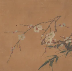 Blommande plommon och bambu, 1600-talet.