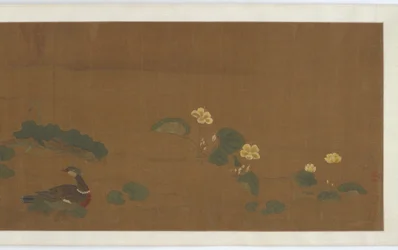 Blommor, ankor och vaktel, 1600-talet.