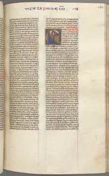 Fol. 160r, Krönika II, historik initial C, Salomo knäböjer framför ett altare och ber..., ca. 127
