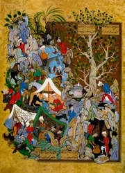 Folio från Haft Awrang Seven Thrones av Jami, 1539-1543