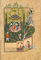 Folio från Haft Awrang Seven Thrones, av Jami, 1550-talet