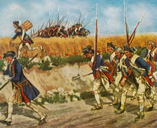 Tvångsmarsch av Fredericks trupper från Mähren till Küstrin, 1758, 1936.