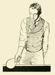 Fore-Hand Half-Volley Upright, 1902.