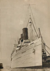 Oceanens forna drottning, R.M.S. Mauretania från Cunard White Star Line, 1936