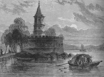 Fort vid Peiho-floden, c1880