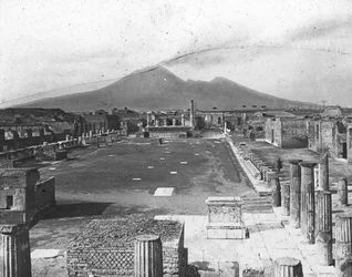 Forum, Pompeji, Italien, sent 1800-tal eller tidigt 1900-tal