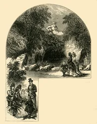 Fontän i Surrey Gardens, c1878.