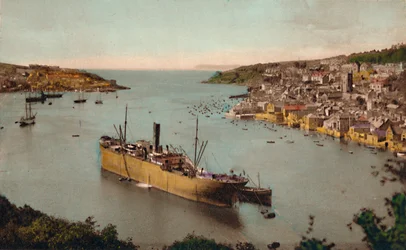Fowey från Hall Walk, c1930