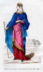 Frankisk kvinna på karolingernas tid, 890-900 1882-1884