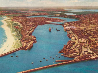 Fremantle Harbor from the Air, c1947.