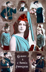 Franskt vykort från första världskriget, 1914-1918