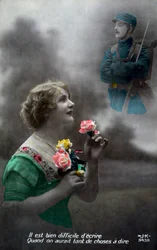 Franskt vykort från första världskriget, 1914-1918