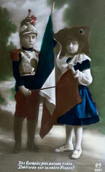 Franskt vykort från första världskriget, 1914-1918