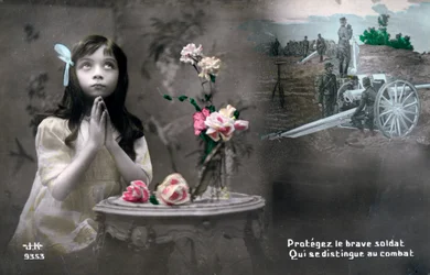 Franskt vykort från första världskriget, 1914-1918