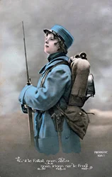 Franskt vykort från första världskriget, 1914-1918