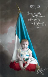 Franskt vykort från första världskriget, 1914-1918