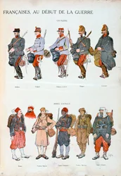 Franska arméns uniformer, första världskriget, 1914
