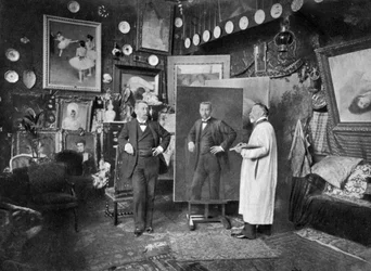 Fransk konstnär Louis-Robert Carrier-Belleuse målning Doctor Boyen, 1906